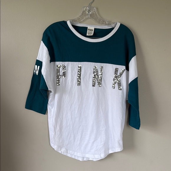 Victoria's Secret PINK Bling Sequin Graphic Women's Tee, size xs - Picture 2 of 14